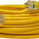 Southwire Yellow Jacket Super Heavy Duty Extension Cord - Outdoor Power Solution for Tools & Generators - 10 Gauge T-Blade Plug with Lighted End - 100 Foot