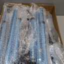 Walkers for Seniors, Folding Walker with Wheels and 2 Skis, Lightweight Rolling Walker Supports Up to 350 Pounds, Adjustable Height, Adult Compact Standard Walkers with Aluminum Frame, Blue