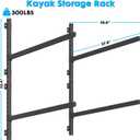 Kayak Storage Rack Heavy Duty, Adjustable Wall Mount Hanger for Indoor Garage & Outdoor Storage, Storage Rack for Kayak, Canoe, Surfboard & Paddle Board (Kayak Storage Rack Wall Mount 2)