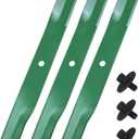 3 Pack 115-5059-03 Mower Blades with Blade Bolts for Toro MX5000 MX5025 MX5050 MX5060 SW5000 Replaces Toro Timecutter 50 Inch Blades Toro SS5000 Blades 110-6837-03 112-9759-03 High Lift