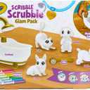 Crayola Scribble Scrubbies Glam Pack (4 Pets), Holiday for Kids, Washable Pet Care Toy, Coloring Animal Craft, Stocking Stuffer Toys for Girls & Boys, 3+