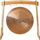 14" Gong Stands, Wind Chimes Wood Stand with Base for 1 Gong or 4 Chimes, Light & Portable Multipurpose Stand, Easy Assembly for Sound Healing, Meditation, Yoga