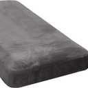 H.VERSAILTEX Velvet Stretch Individual Chaise Cover Sectional Couch Covers for L Shaped Sofa Both Left/Right Furniture Protector Seat Cushion Sofa Cover (1 Piece Chaise Cover, Grey)