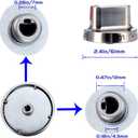 DG64-00472A Stove Knob Replacement Fit for Samsung, Stainless Steel Stove Knob Oven Knob Fit for Samsung, Replaces DG64-00473A DG64-00347A, Replacement Oven FX710BGS FX510BGS NX58F5500SS(5 Pack)