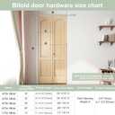 30" Bifold Door Hardware Kit for 2 Doors, Sliding Barn Door Hardware Top Mounted for Bathroom, Bedroom, Storeroom, Living Room