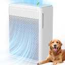 Air Purifiers for Home Pets Covers Up to 1500 Sq Ft,H13 Hepa Filter with Washable Pre-Filter,Pet Hair Dander Smoke Air Cleaner,22 dB Quiet Sleep for Living Room Bedroom Kitchen,P280 (White)