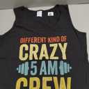 Workout Squad 5AM Crew Funny Gym Quote Vintage Retro Tank Top, Size XL