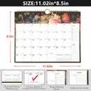 3 x Calendar 2025-2026 - Durable Thick Paper, Includes July 2025 to December 2026, 11 x 8.5 Inches for Home & Office Planning With Holiday Marking Stickers (B)