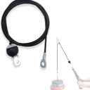 J Bryant Fitness Gym Replacement Cable Fitness Pulley Thick 5mm Heavy Duty Steel Wire Rope for Home Gym Cable Pulley Machine Accessories (78" (inches))