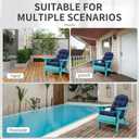 Adirondack Chair Cushions Set of 2, High Back Patio Chair Cushions 48 x 19.7 x 4.7 Inch, Indoor/Outdoor Thickened Rocking Chair Cushion, Fade-Resistant & Waterproof (Dark Blue)