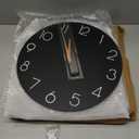 Cicininc Wall Clock, 14 Inch Wooden Silent Non-Ticking, Decorative Battery Operated Wall Clocks for Bedroom, Kitchen, Home, Living Room, Office, School, Hotel (Black)