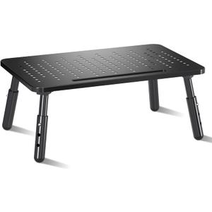 Bracwiser Foldable Monitor Riser Metal Computer Stand for Desk 3 Height Adjustable Laptop Stand with Pen Storage, MST013