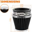 GoaMotors 4PCS 54mm Air Intake filter Pod Cleaner Fit for Honda for Suzuki for Kawasaki Motorcycle Nighthawk CB750 for Yamaha