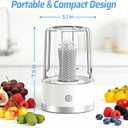 Electric Fruit and Vegetable Washer Machine, Fruit Cleaner Spinner Machine with OH-ion Purification Technology, Suitable for Small Fruits Such as Blueberries, Cherry Tomatoes, and Raspberries