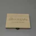 Pink Bow Advice and Wishes for the Mr and Mrs - 50 Packs Wedding Advice Cards Bridal Shower Game Cards with Box Reception Guest Book for Bride Groom Newlywed Engagement Party Decoration -A06