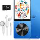 MP3 Player, Music Player with 16GB Micro SD Card, Build-in Speaker/Photo/Video Play/FM Radio/Voice Recorder/E-Book Reader, Supports up to 128GB