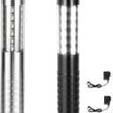 2 PCS LED Strobe Baton Light Rechargeable LED Bottle Service Light Reusable Handheld Champagne Bottle LED Light for Party Nightclub Bar Concert Event Festival Outdoor Activity (Silver&Black)