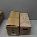YANGQIHOME Toilet Paper Basket, Rattan Toilet Tank Basket for Bathroom, Wicker Baskets with Lid for Storage, Whitewash