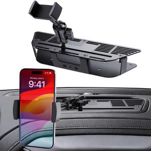 Surfcabin Dash Platform Phone Mount Compatible with 2019 2020 2021 2022 2023 2024 2025 Chevy Silverado & 2019-2021 GMC Sierra 1500 Accessories Metal Cell Phone Holder