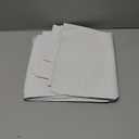 RYB HOME White 100% Blackout Curtains, Short Thermal Insulated Heat & UV Blocking Total Room Darkening Privacy Drapes for Small Window, Width 42 by Length 45, White, 2 Panels