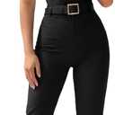 LYANER Women's Wraped V Neck Ruched Sleeveless Tank Leotard Bodysuit Top (Black)