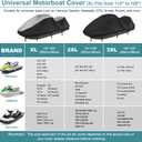 Jet Ski Cover, Durable 420D Jetski Covers 2 3 Seater Waterproof, UV Resistant Jetski Cover with 2 Air Vents, 4 Windproof Buckles, All Weather Universal Cover for Yamaha Seadoo (115"-120")