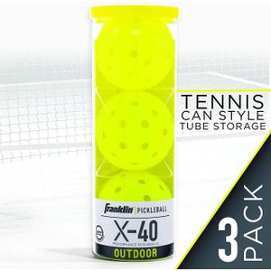 Franklin Sports X-40 Outdoor Pickleballs - Official Ball of USA Pickleball, APP Tour + US Open - Regulation Size 2 Pack