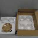 Tosnail 6 Pack 7-Ounce Glass Tea Cups and Saucers Sets Glass Coffee Mugs