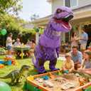 Inflatable Dinosaur Costume Adult, Fancy Halloween Blow up T-Rex Costume Full Body Dino Costume for Cosplay Party