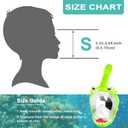 Full Face Snorkel Mask for Kids with 180 Panoramic View, Snorkeling Set Featuring Anti-Leak and Anti-Fog Foldable Dry Top Design for Safe Underwater Adventures Snorkeling Gear for Kids