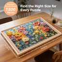 ALL4JIG 1500 Pieces Rotating Puzzle Board with 4 Drawers and Cover,24.92"x33.58" Portable Wooden Jigsaw Puzzle Table for Adults,Lazy Susan Spinning Puzzle Boards Birthday Gift for mom
