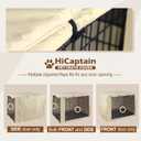 HiCaptain Dog Crate Cover 36.0" L x 23.0" W x 25.0" H with Breathable Mesh, Heavy Duty Kennel Cover, Dual Zippered Panels, Windproof Waterproof(Beige)