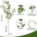 HyeFlora 5PCS Artificial Eucalyptus Leaves Stem Plants for Spring Decor, 32.7 inch Fake Leaves Greenery Branches Green Shrubs Silk Faux Foliage DIY Stems for Festival Home Kitchen Farmhouse(Green)