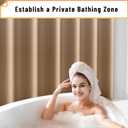 Arotive Shower Curtain for Bathroom, Beige and White Ombre Fabric Shower Curtain Sets with 12 Hooks, Waterproof & Machine Washable, 72x72 Inches