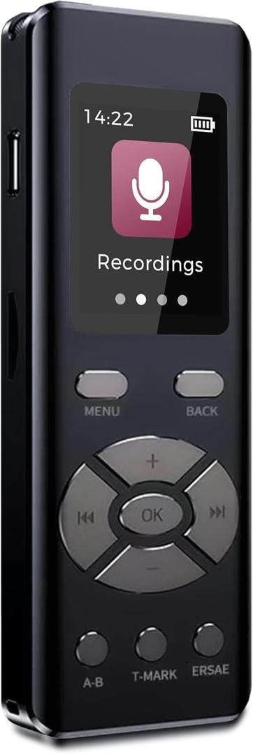 New 64GB Digital Voice Recorder Voice Activated Recorder for Lectures Meetings Audio Noise Reduction Dictaphone Recording With voice-activated recording, segmented recording, timed recording, outgoing