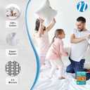 National Allergy Premium 100% Cotton Zippered Pillow Protector - Standard Size - White - 2 Pack - 300 Thread Count - Hypoallergenic Bed Pillowcase with Zipper - Breathable Encasement Cover