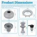 12355 Large Inlet Air Nozzle Compatible with Intex 1900-2450gph Pumps, Pool Return Jet for Intex Above Ground Swimming Pool Replacement Part Kit, Pool Strainer Grid Inlet Water Jet Nozzles, 1 Pack