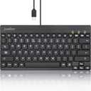 Perixx PERIBOARD-426C Wired Mini Low Profile Keyboard - 10.87x5.43x0.55 inches Dimension - 4.9ft USB C Cable - US English