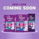 Poise Ultra Thin Incontinence Pads & Postpartum Pads for Bladder Leaks, 4 Drop Moderate Absorbency, Long Length, 144 Count