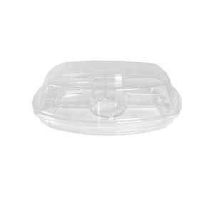 Qianly Cold Food Buffet Server Appetizer Serving Tray Serving Bowls 4 Compartment Transparent Party Trays for Serving Food for Picnic Outdoor Salad, Extra lid