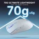 Redragon M618 LIT Wireless Gaming Mouse, 10000 DPI Optical Ergonomic Mouse with 6 Programmable Buttons, 70G Ultra Lightweight, Software Supports DIY Keybinds