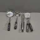 5-Piece Stainless Cooking Utensils,Heavy-Duty Thickened Cooking Utensils,Kitchen Tools Include Solid & Slotted Spatula,Soup Ladle,Egg Whisk,Tongs,Skimmers