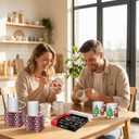 4 Pcs Mug Painting Kit Paint Your Own Mug With Gift Box Crafts for Couples Mom and Dad and friends DIY Gift(12 OZ)