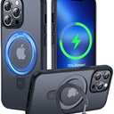 CASEKOO Designed for iPhone 13 Pro Case with Magnetic Invisible Stand [Military Drop Protection] [Compatible with MagSafe] Shockproof Slim Translucent Matte Pro Case 6.1 Inch, Black