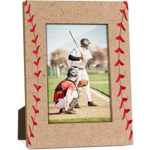 Baseball Picture Frame, 4x6 Wood Photo Frame, Gifts for Team Player Women Men Athletes, Picture Photo Frames for Desk Decor, Baseball Sports Theme Gifts -50