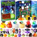 JOYIN Halloween Mochi Squishy Toys and Rubber Duck Surprise Toy Set, Holiday CountDown to Halloween, Advent Calendar Toys for Kids Party Favor Supply, Trick or Treating