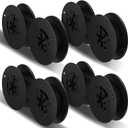 Seajan 4 Pairs Universal Dual Shaft Typewriter Ribbon Vintage Typewriter Ribbon, 1/2 Cloth for Most Machines(Black)