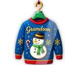 3 x Grandson Christmas Ornament 2026 Grandson Ornament Holiday Decor Christmas Ornament Suncatcher Effect Window Hanging Car Hanging