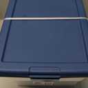 Sterilite 2 Pack Storage Boxes, Clear Plastic Stackable Bins with Lids, 16 Quart, Marine Blue