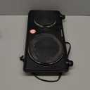 Elite Gourmet EDB-302BF Countertop Double Cast Iron Burner, 1500 Watts Electric Hot Plate, Temperature Controls, Power Indicator Lights, Easy to Clean, Black